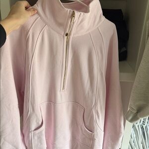lululemon athletica Light Pink Half-Zip Sweatshirt